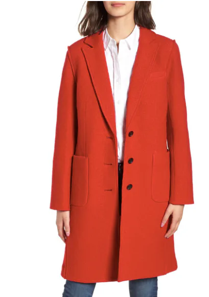 olga boiled wool topcoat