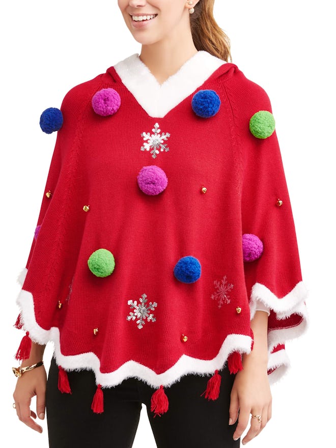 Women's Ugly Christmas Tree Poncho