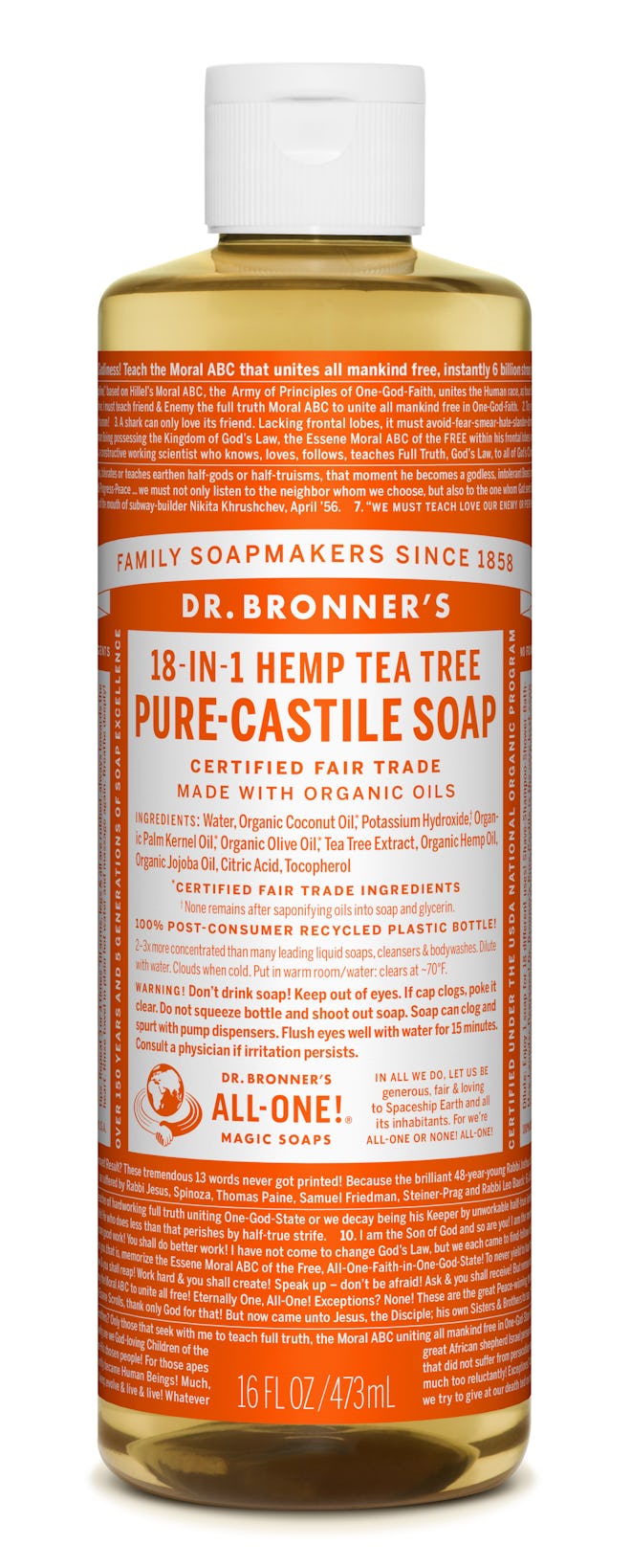Dr. Bronner’s Tea Tree Pure Castile Liquid Soap