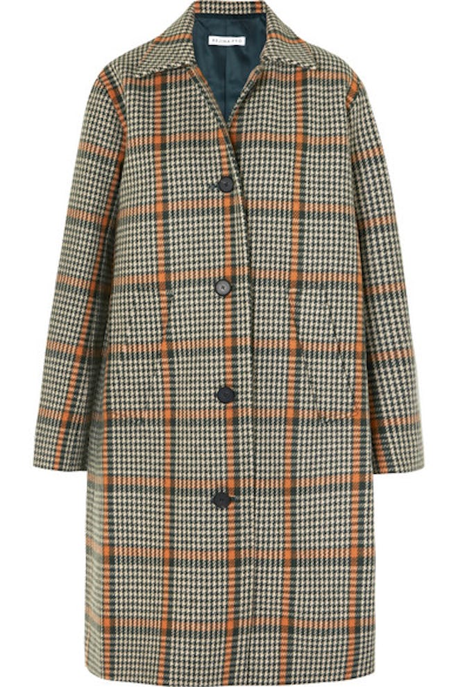 Plaid Wool Coat 