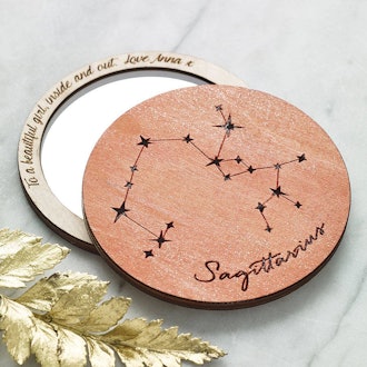 Personalised Horoscope Compact Pocket Mirror