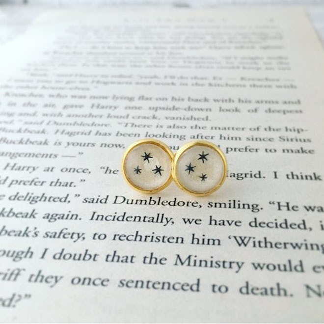 Harry Potter Recycled Stars Book Earrings