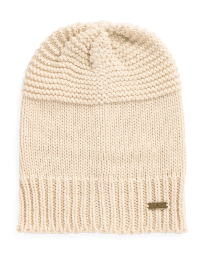 Nicole Miller Beanie With Ribbed Bottom