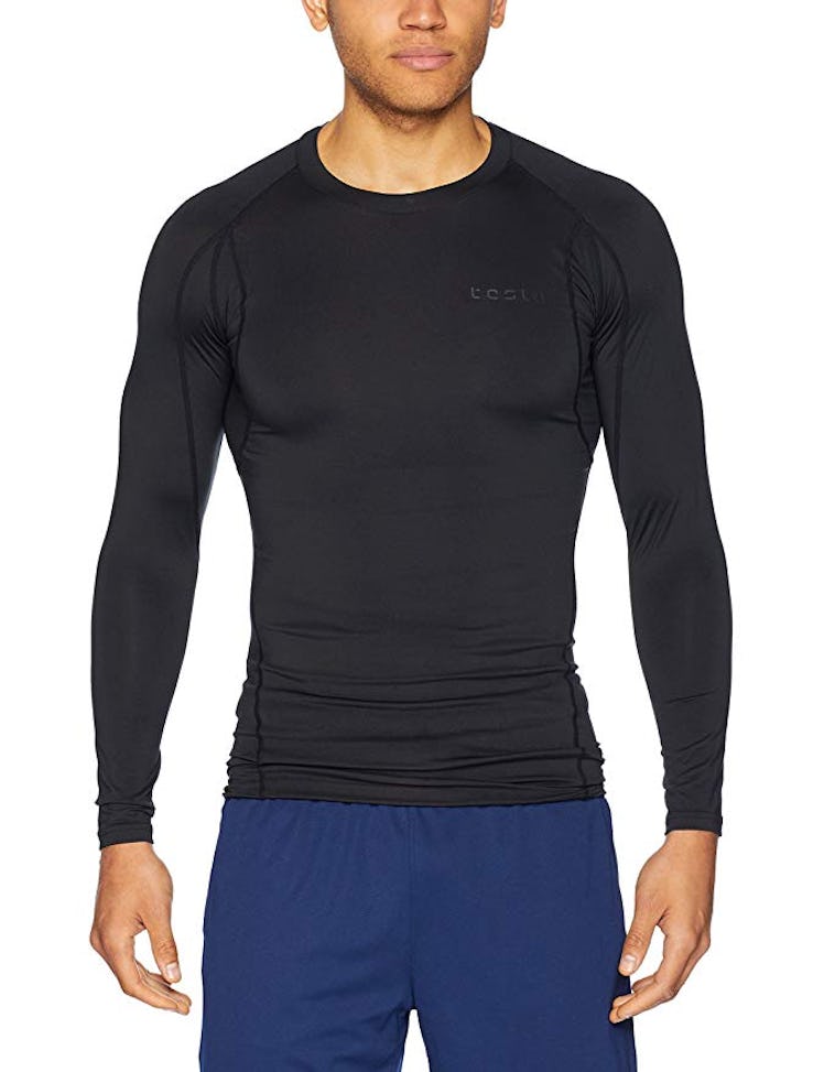 Tesla Men's Long Sleeve Base Layer Compression Top 