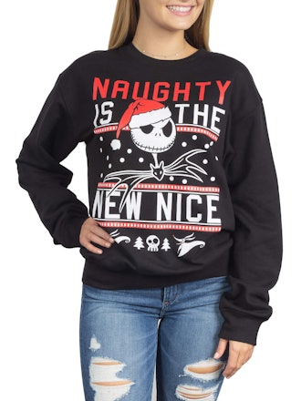 Nightmare Before Xmas Juniors' Licensed Holiday Graphic Pullover Sweatshirt