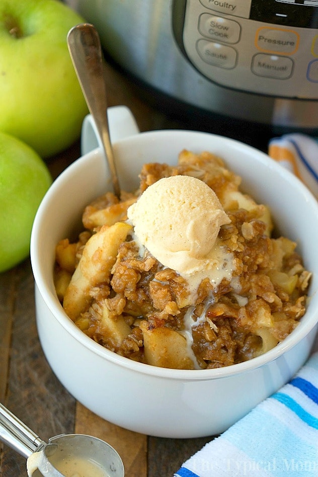 Apple Crisp recipe you can make in an Instant Pot for Thanksgiving dessert