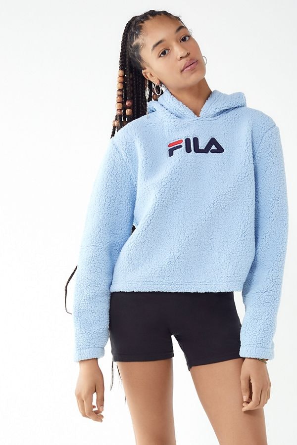 urban outfitters fila teddy jacket