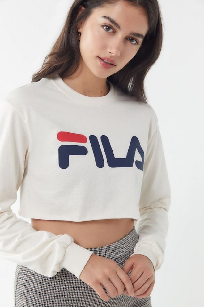 FILA x UO Cropped Long Sleeve Tee