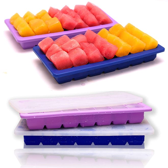 Easy Release Silicone Ice Cube Trays (Set Of 2)