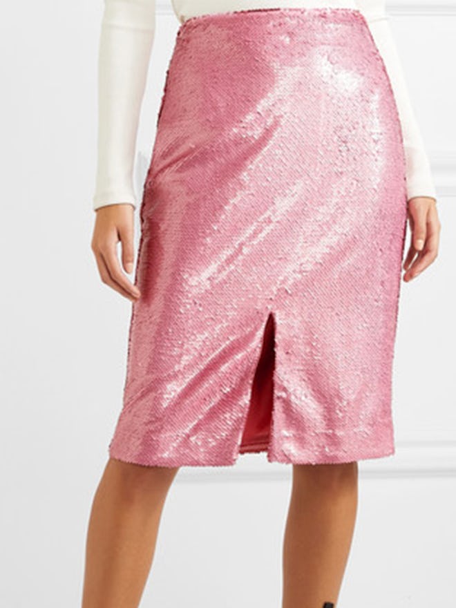 Sonora Sequined Satin Skirt