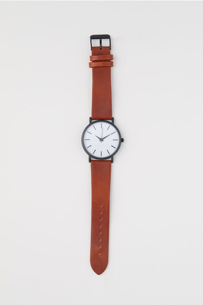 Watch with Leather Band