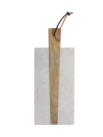 Marble and Wood Rectangular Cutting Board