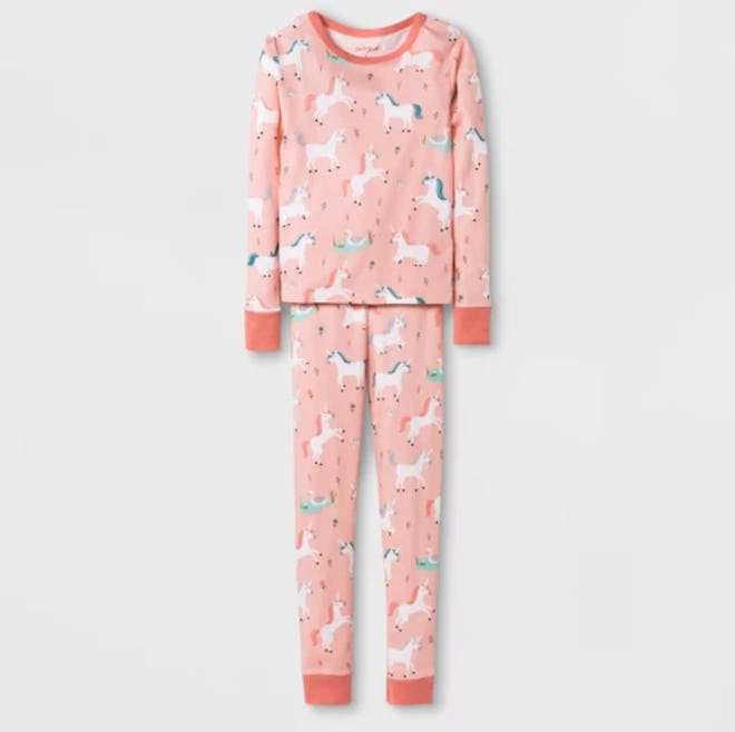 Girls' Unicorn Graphic Tight Fit Pajama Set