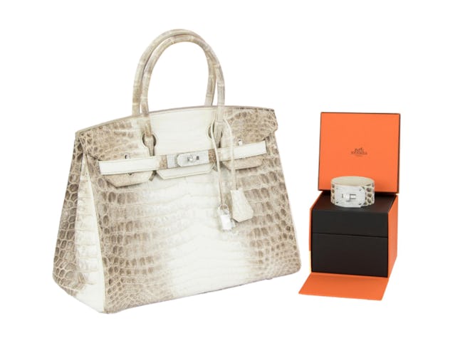 Hermès Birkin Bag 30cm Himalayan Diamond Encrusted & Matching Kelly GM Bracelet