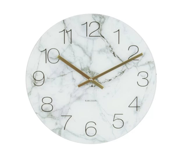 Glass Marble Wall Clock