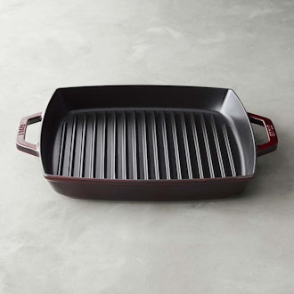Staub Cast-Iron Double-Handled Grill Pan in Grenadine