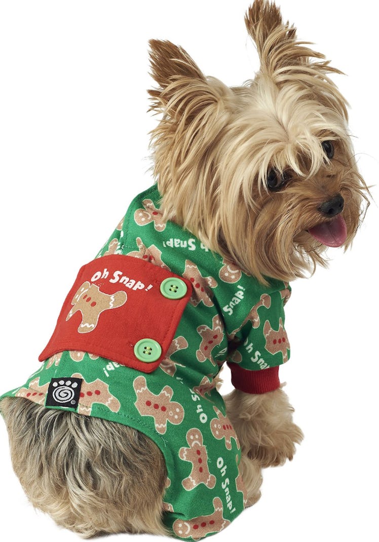 PetRageous Designs Oh Snap! Gingerbread Dog Pajamas