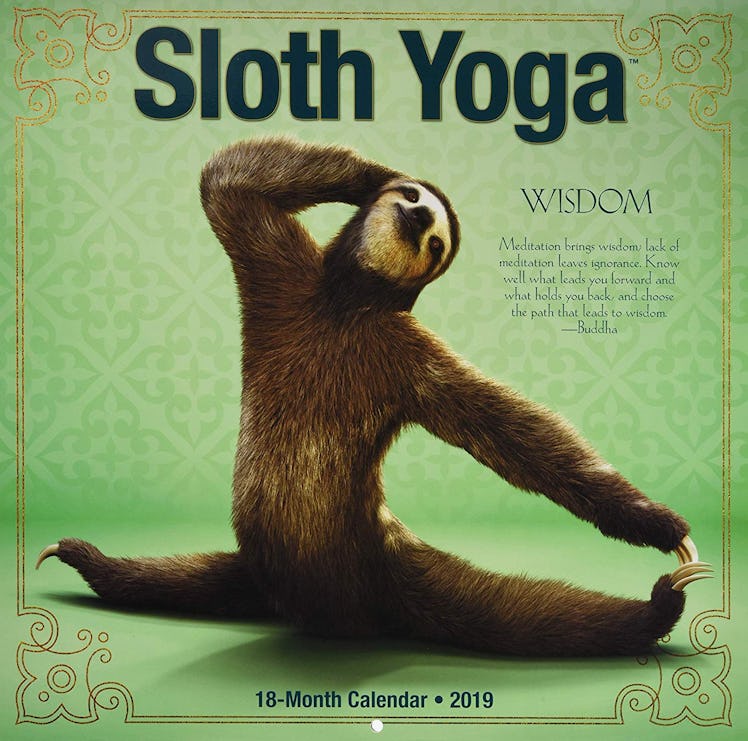 Sloth Yoga 2019 Wall Calendar