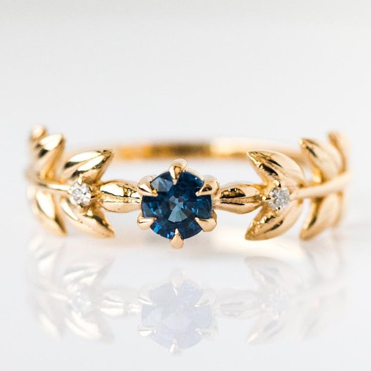 Royal Baby Blue Sapphire Goddess Ring