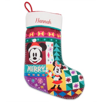 Mickey And Minnie Mouse Holiday Stocking