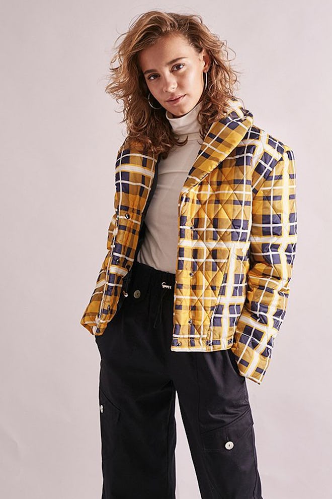 House of Sunny Quilted Tartan Jacket