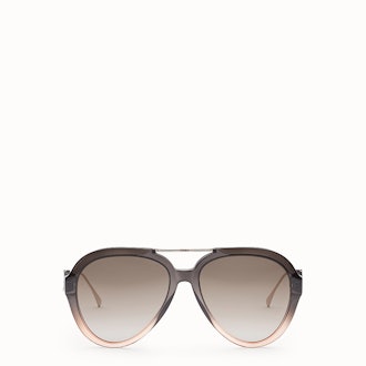 Tropical Shine Gray And Pink Sunglasses