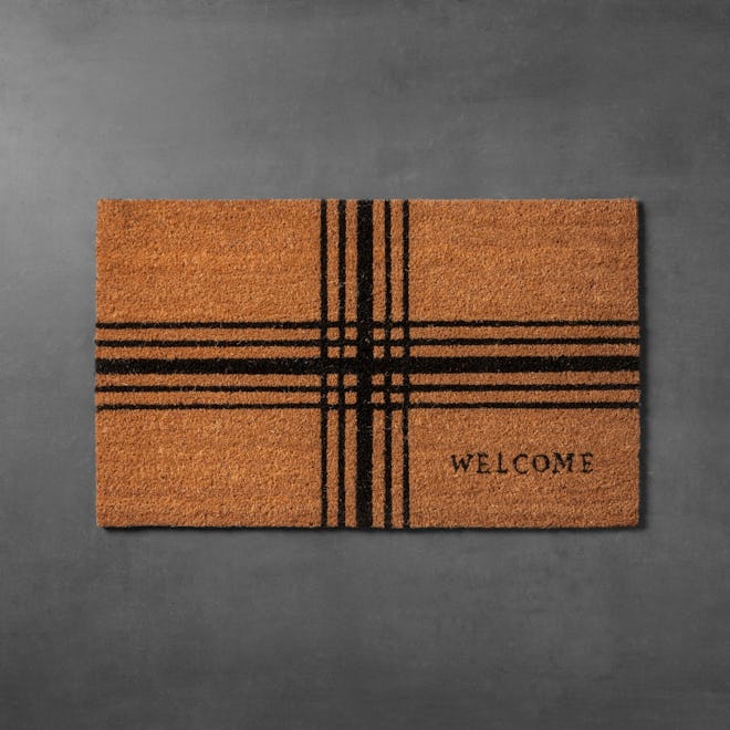 Plaid Coir Doormat 