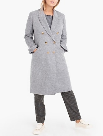 Long Double-Breasted Topcoat in Wool-Cashmere