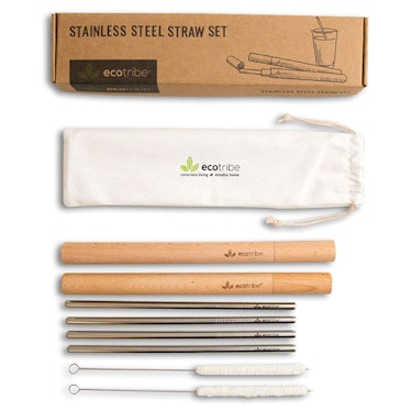 The Original EcoTribe Metal Straw Set