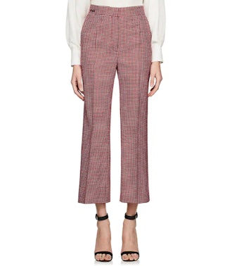 Fendi Checked Wool Crop Trousers