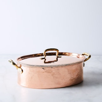Coppermill Kitchen Vintage Copper French Oval Casserole Dish, Late 19th Century