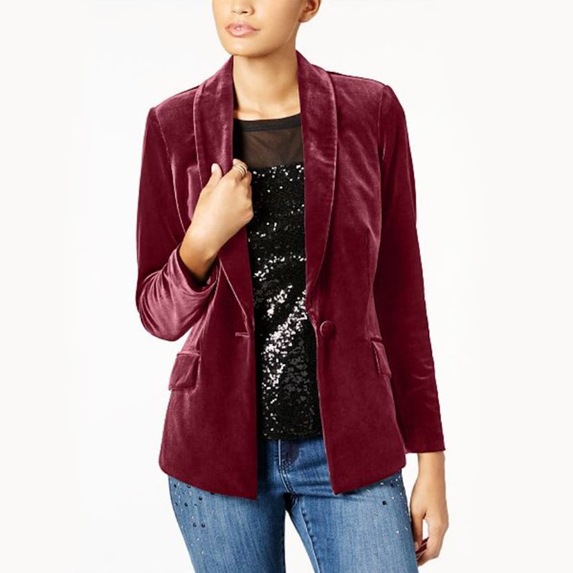 Petite Velvet Blazer