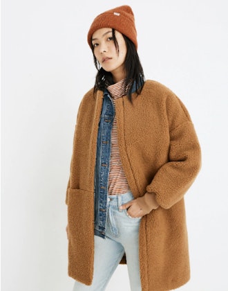 Madewell Bonded Sherpa Cocoon Coat