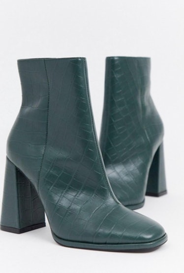 ASOS Design Endless Leather Heeled Boots
