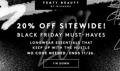 Fenty beauty shop black friday 2018