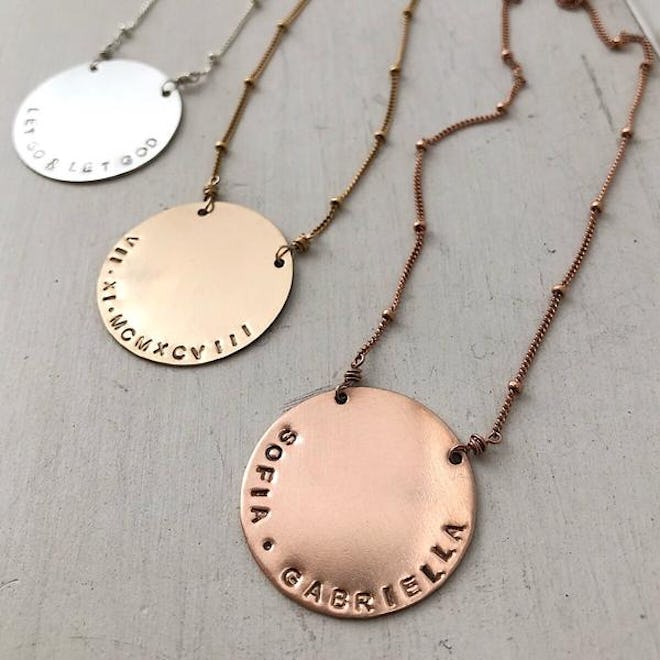 Vida Personalized Disc Necklace