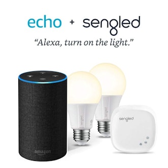 Amazon Echo With  Charcoal Fabric And Sengled Starter Kit