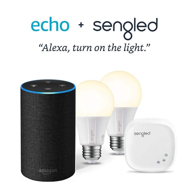 Amazon Echo With  Charcoal Fabric And Sengled Starter Kit