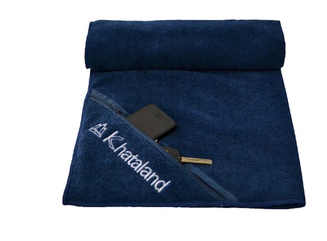Khataland Premium Sports Towel with Zipper Pocket