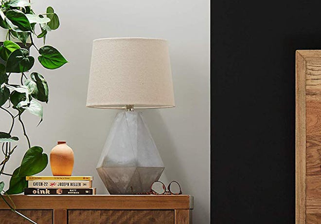 Rivet Diamond Cut Concrete Table Lamp