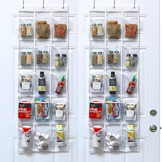 SimpleHouseware Crystal Clear Over The Door Hanging Pantry Organizer