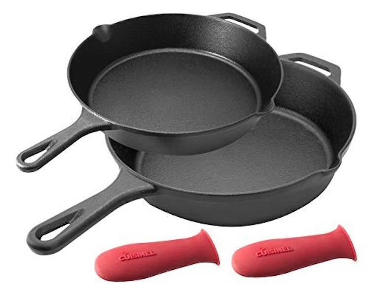 cuisinel Pre-Seasoned Cast Iron Skillet 2-Piece Set