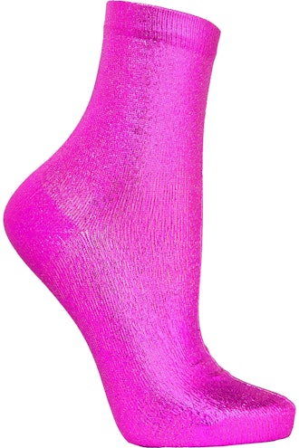 Maria La Rosa Metallic Coated Silk Blend Socks