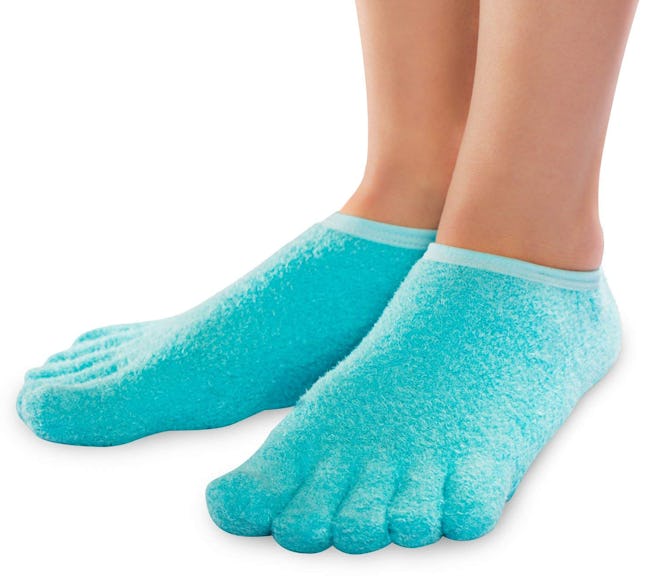 NatraCure 5-Toe Gel Moisturizing Socks with Aloe