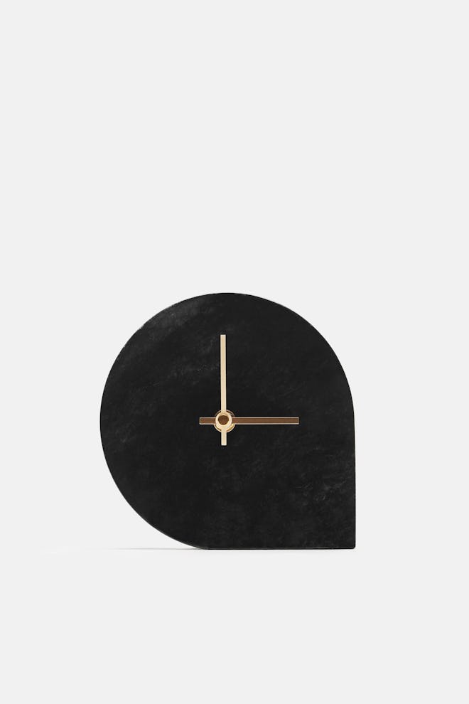 AYTM Marble Table Clock - Black