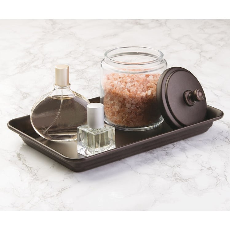 mDesign Metal Vanity Tray