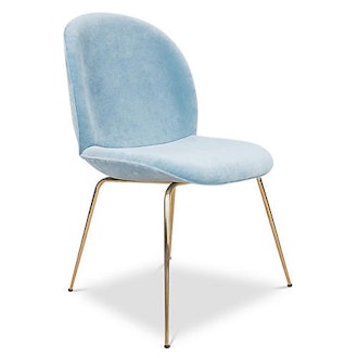 Hank Side Chair, Blue Velvet