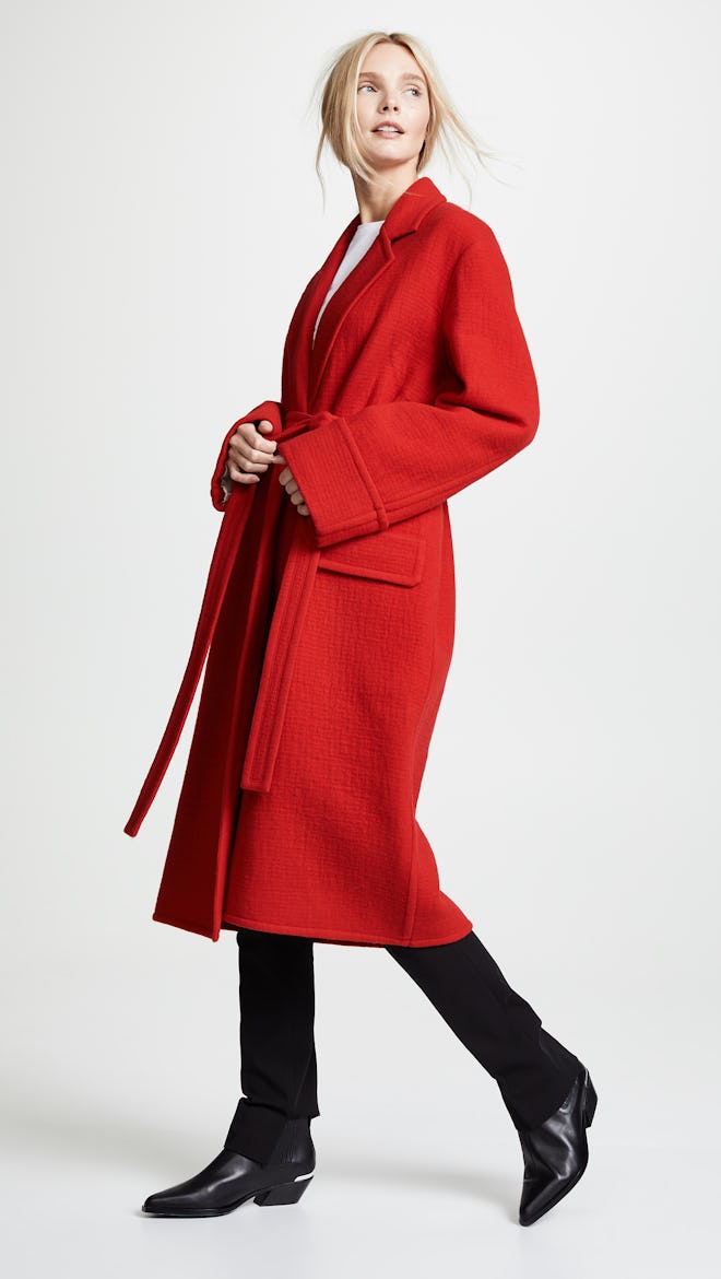 Helmut Lang Belted Blanket Coat  