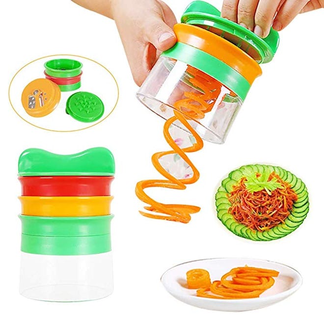 JDgoods Handheld Spiral Vegetable Cutter