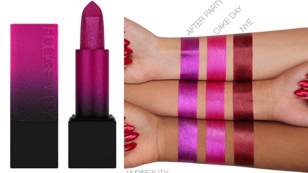 Huda Beautys New Metallic Power Bullet Lipstick Is Glittery Af